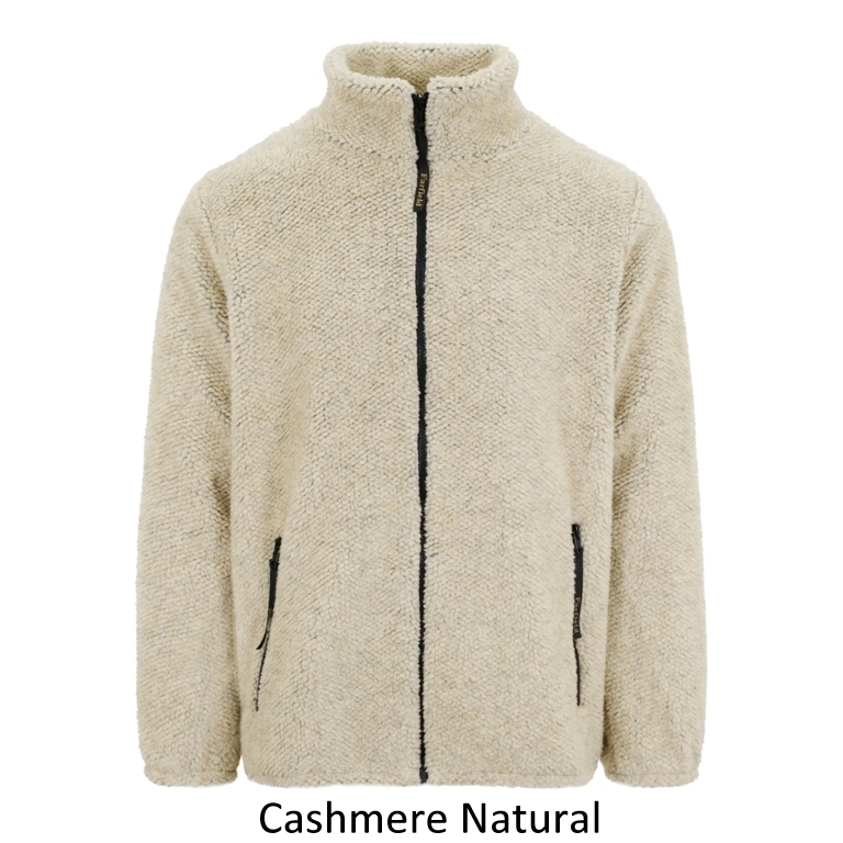 Sherpa Fleece Jacket in Natural Cashmere