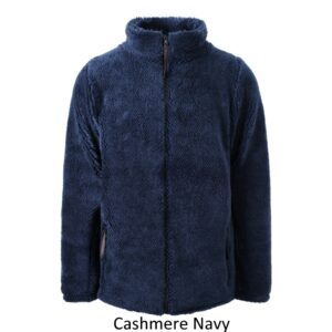 Ladies Sherpa Fleece Jacket in Navy Cashmere