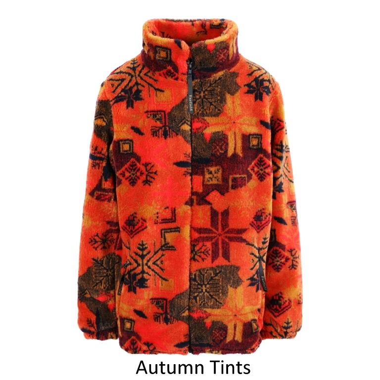 Micro Velour Fleece Jacket in Autumn