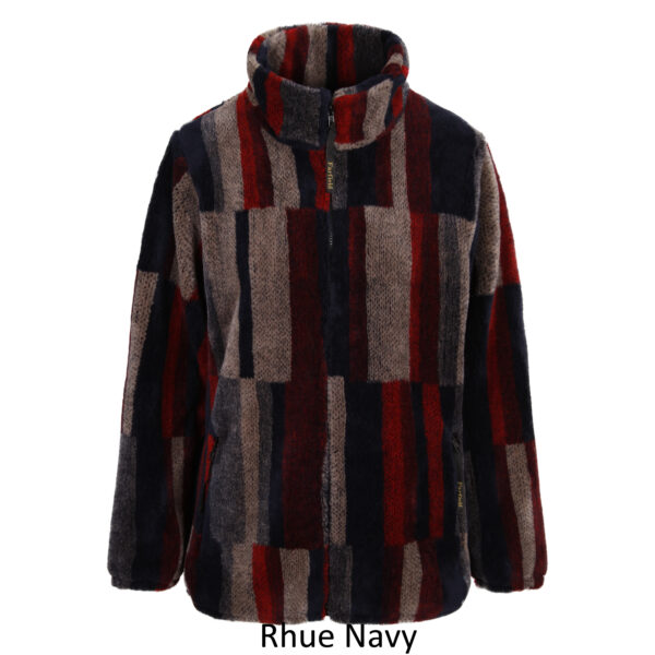Ladies Micro Velour Fleece Jacket in Navy Rhue