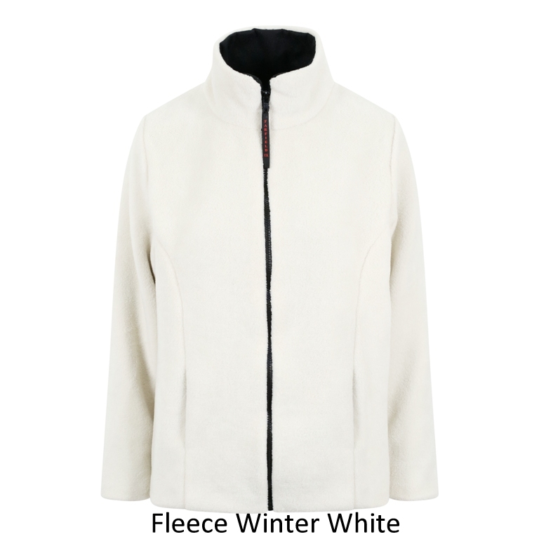 Ladies Semi Fitted Fleece Jacket in Winter White