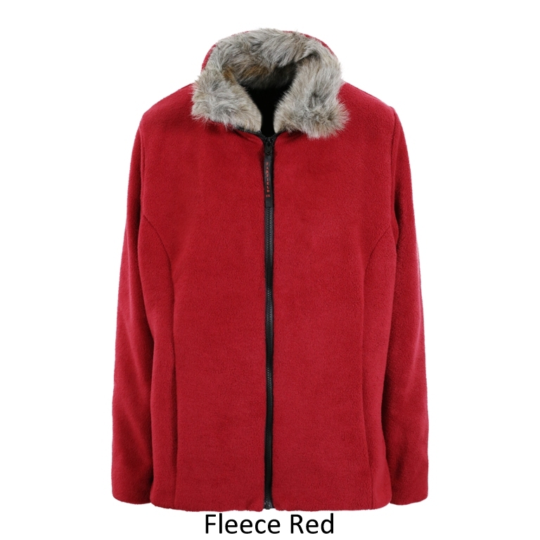 Ladies Semi Fitted Jacket in Fleece Red