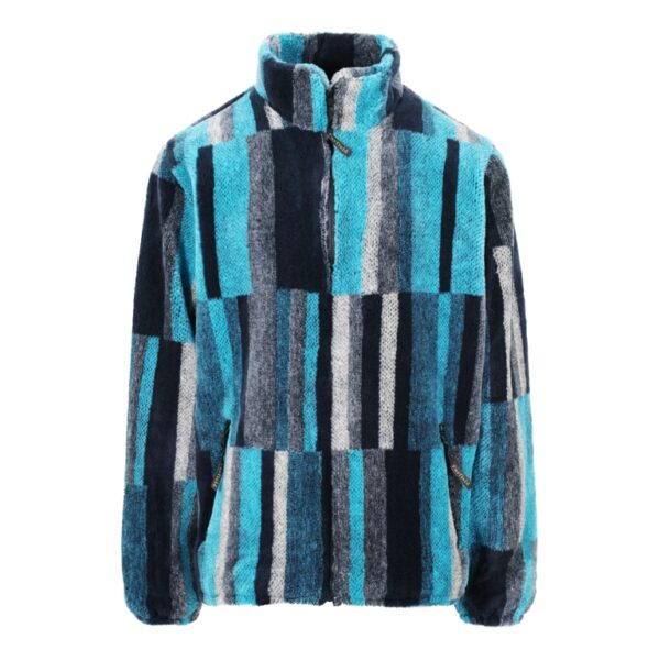 Mens Micro Velour Jacket in Turquoise Rhue