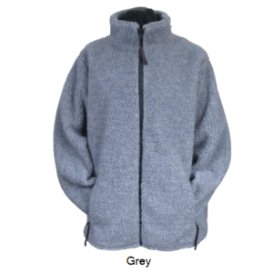 Mans British made grey sherpa fleece jacket