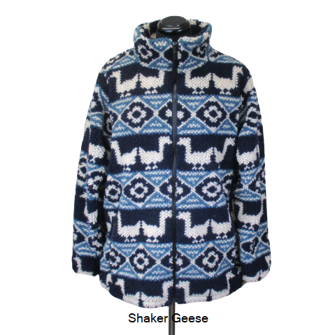Ladies patterned deals fleece jackets