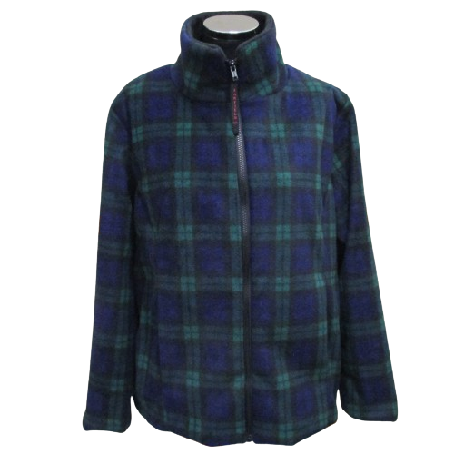 Plaid fleece jacket deals
